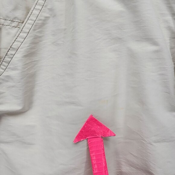 Vintage Structure Mens Medium Carpitrooper Pants Parachute Baggy Ivory Khaki - Picture 9 of 12